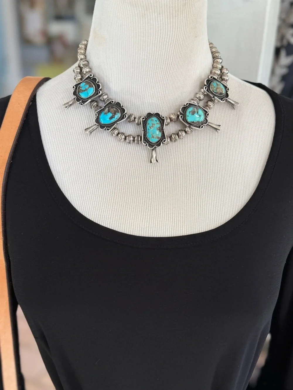 SOLD — Old Pawn Navajo Station Necklace - Picture 6 of 9